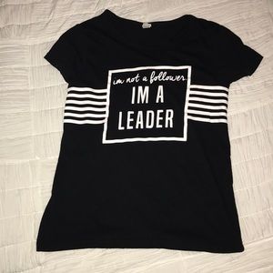 Girls size M ideology black and white tee